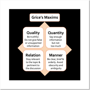 Grice's Maxims Posters and Art